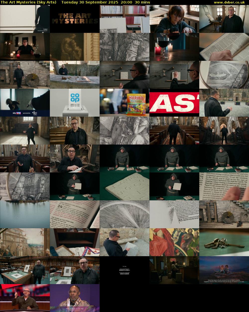 The Art Mysteries (Sky Arts) Tuesday 30 September 2025 20:00 - 20:30