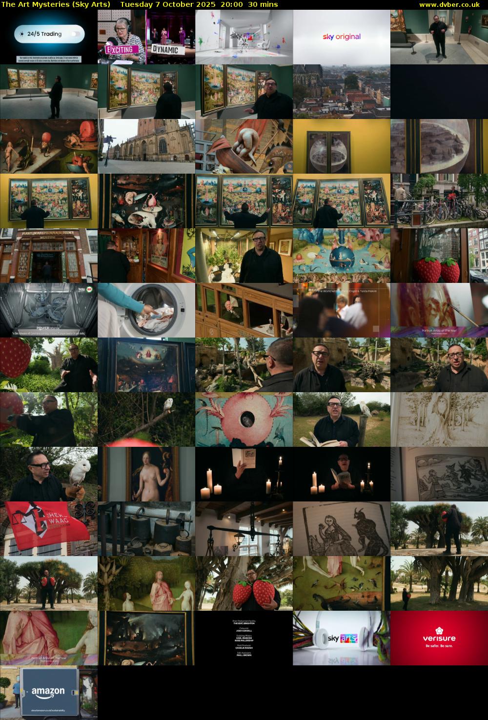 The Art Mysteries (Sky Arts) Tuesday 7 October 2025 20:00 - 20:30