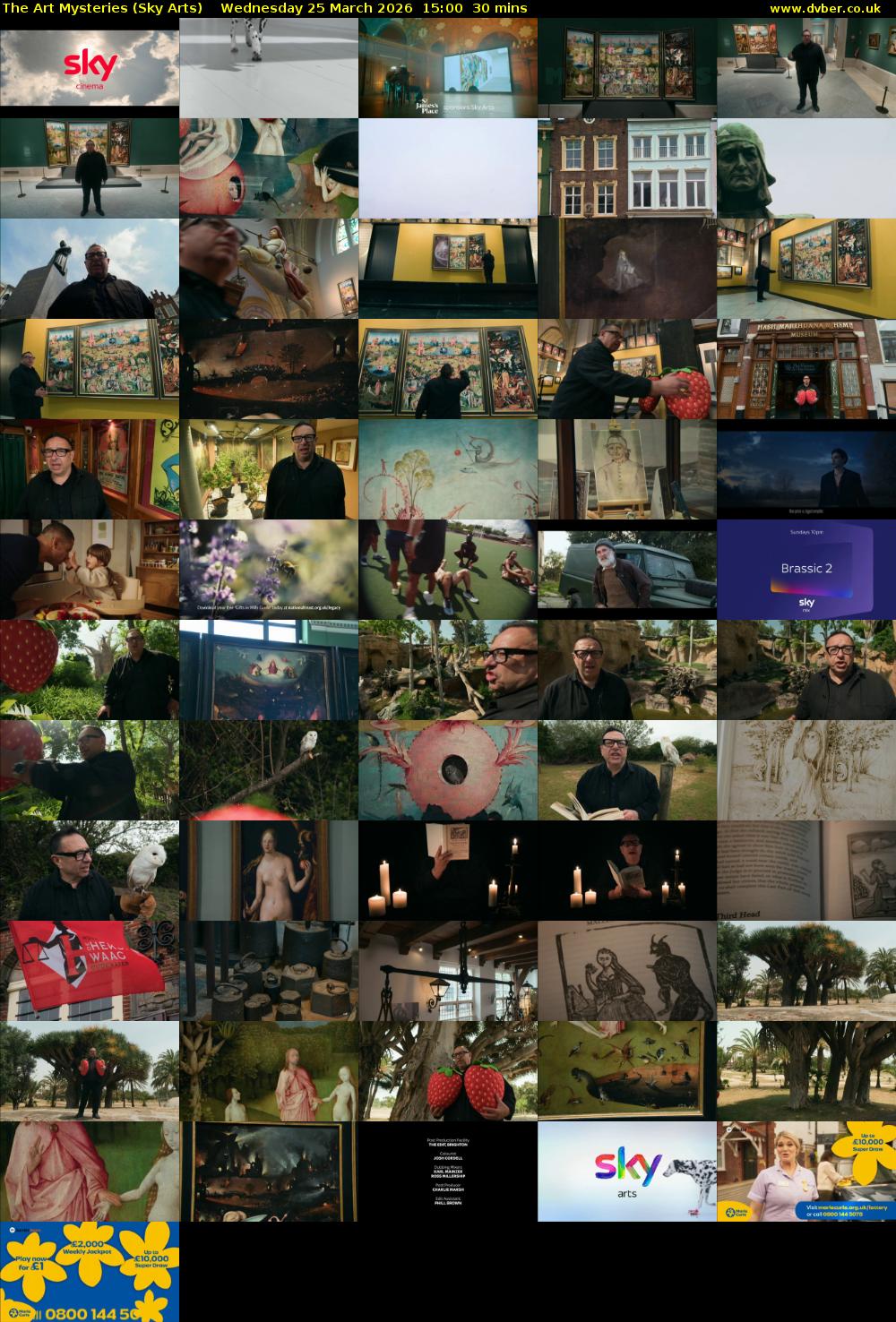 The Art Mysteries (Sky Arts) Wednesday 25 March 2026 15:00 - 15:30