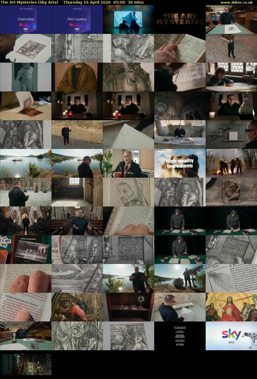 The Art Mysteries (Sky Arts) Thursday 16 April 2026 05:00 - 05:30