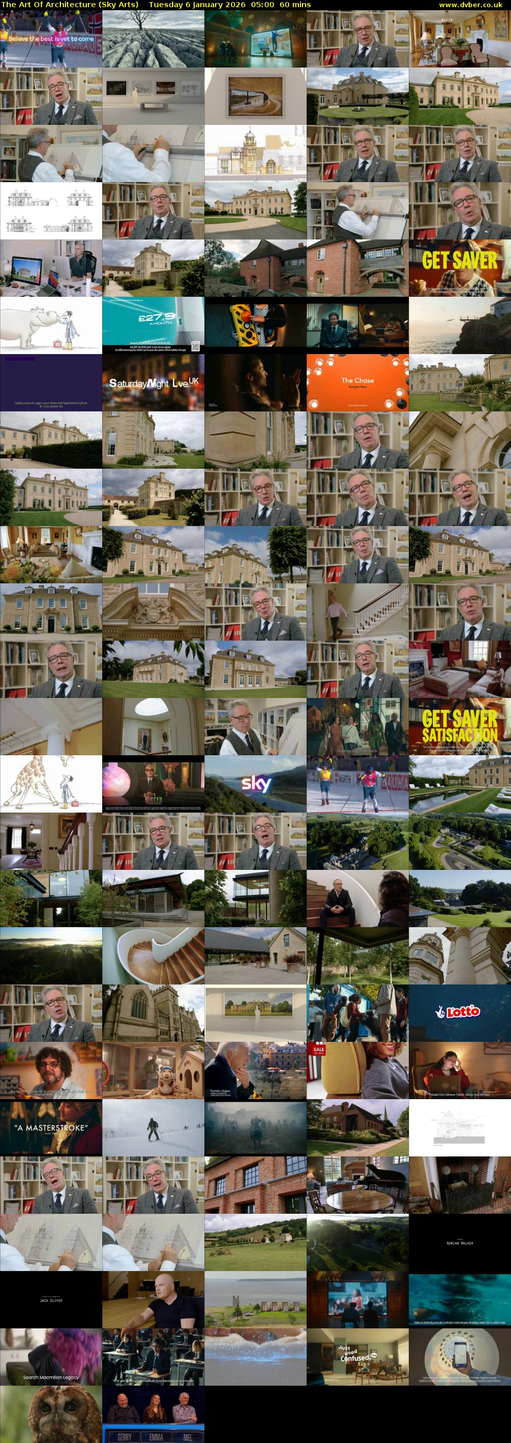 The Art Of Architecture (Sky Arts) Tuesday 6 January 2026 05:00 - 06:00