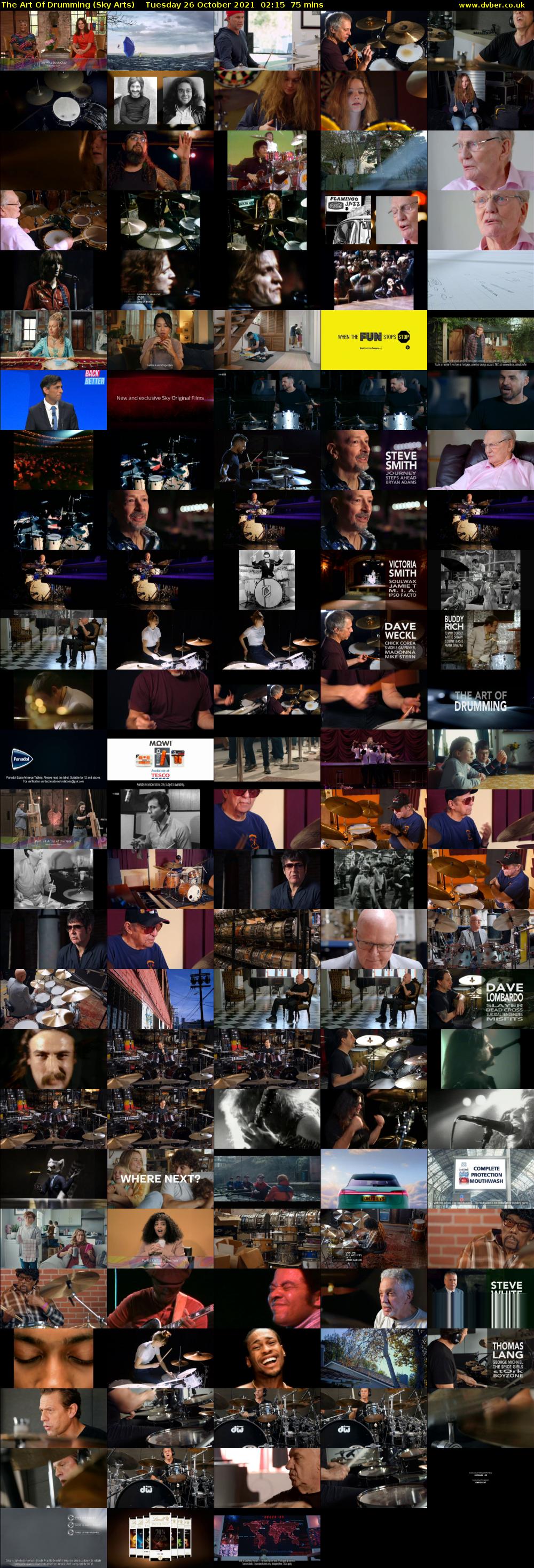 The Art Of Drumming (Sky Arts) Tuesday 26 October 2021 02:15 - 03:30