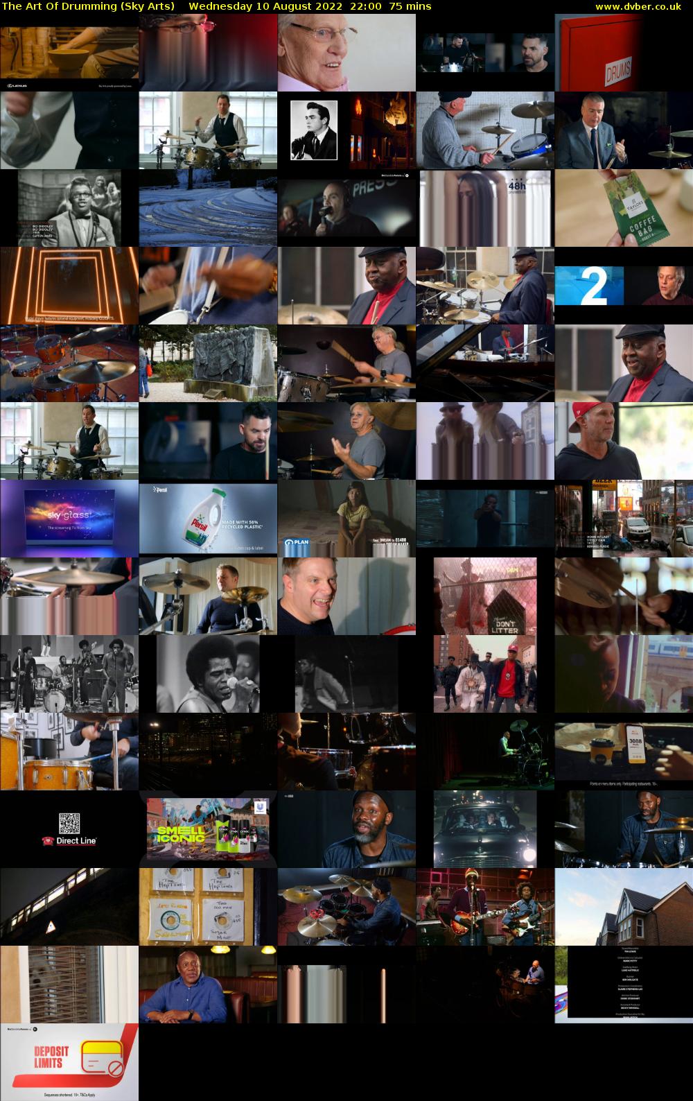 The Art Of Drumming (Sky Arts) Wednesday 10 August 2022 22:00 - 23:15