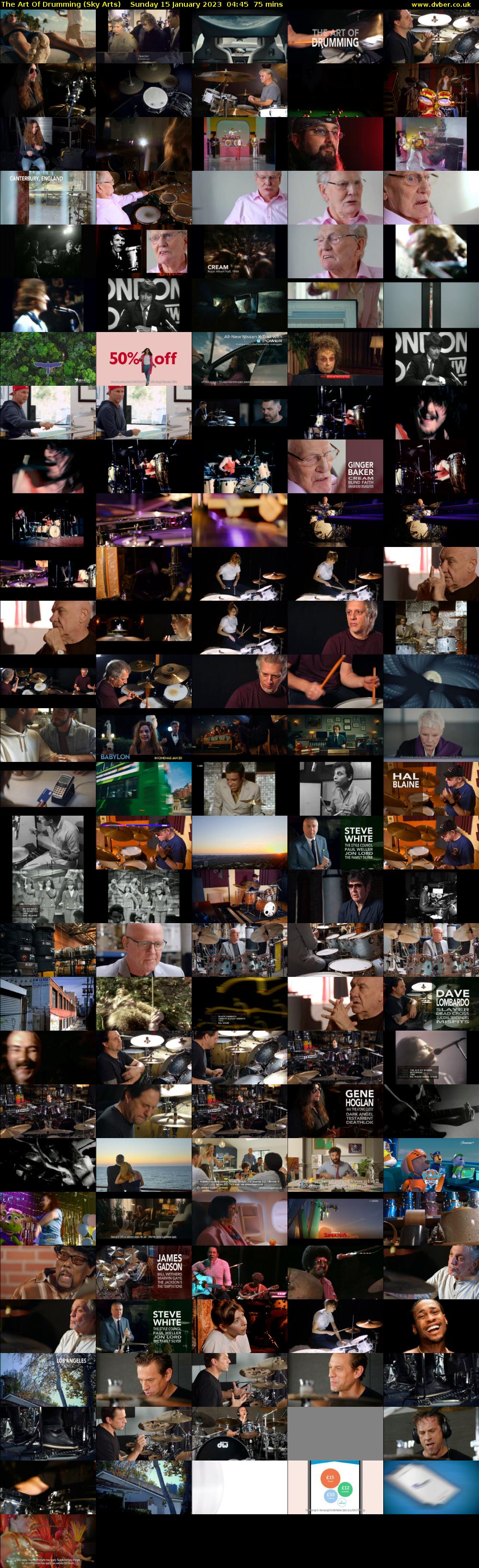 The Art Of Drumming (Sky Arts) Sunday 15 January 2023 04:45 - 06:00
