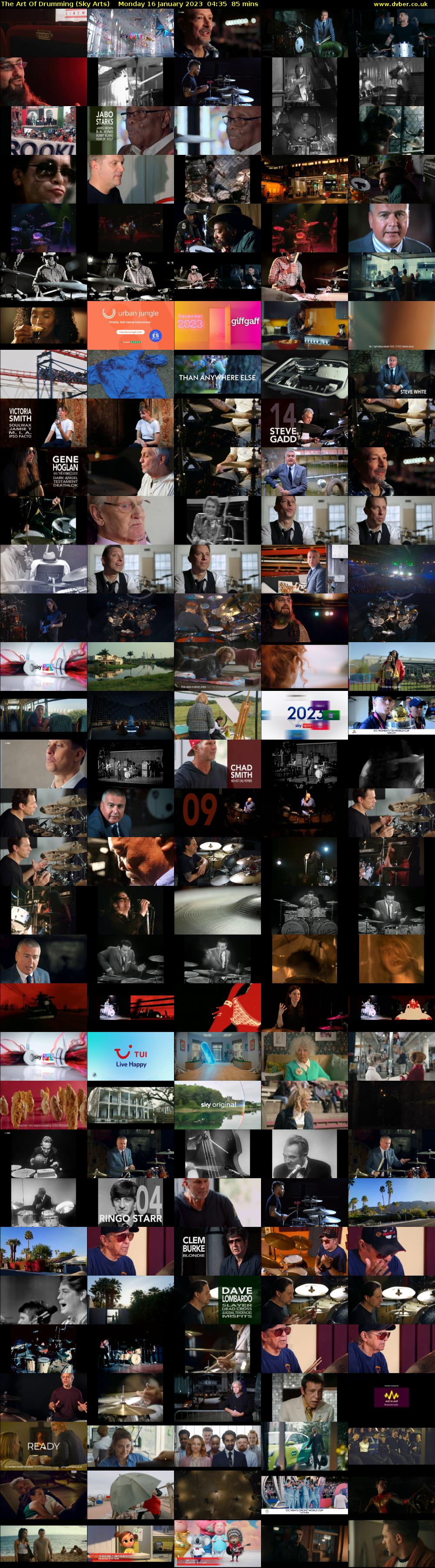 The Art Of Drumming (Sky Arts) Monday 16 January 2023 04:35 - 06:00