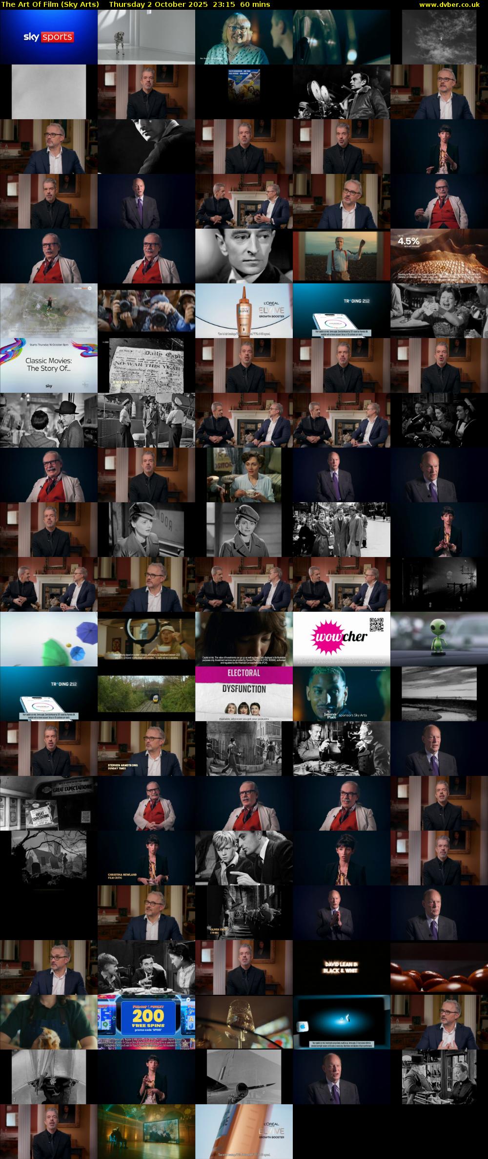 The Art Of Film (Sky Arts) Thursday 2 October 2025 23:15 - 00:15