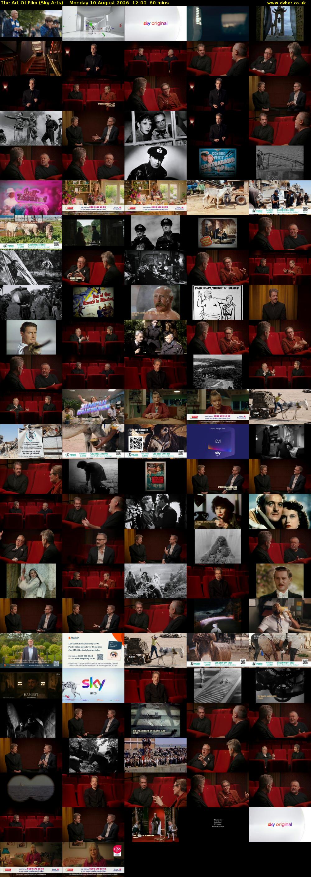 The Art Of Film (Sky Arts) Monday 10 August 2026 12:00 - 13:00