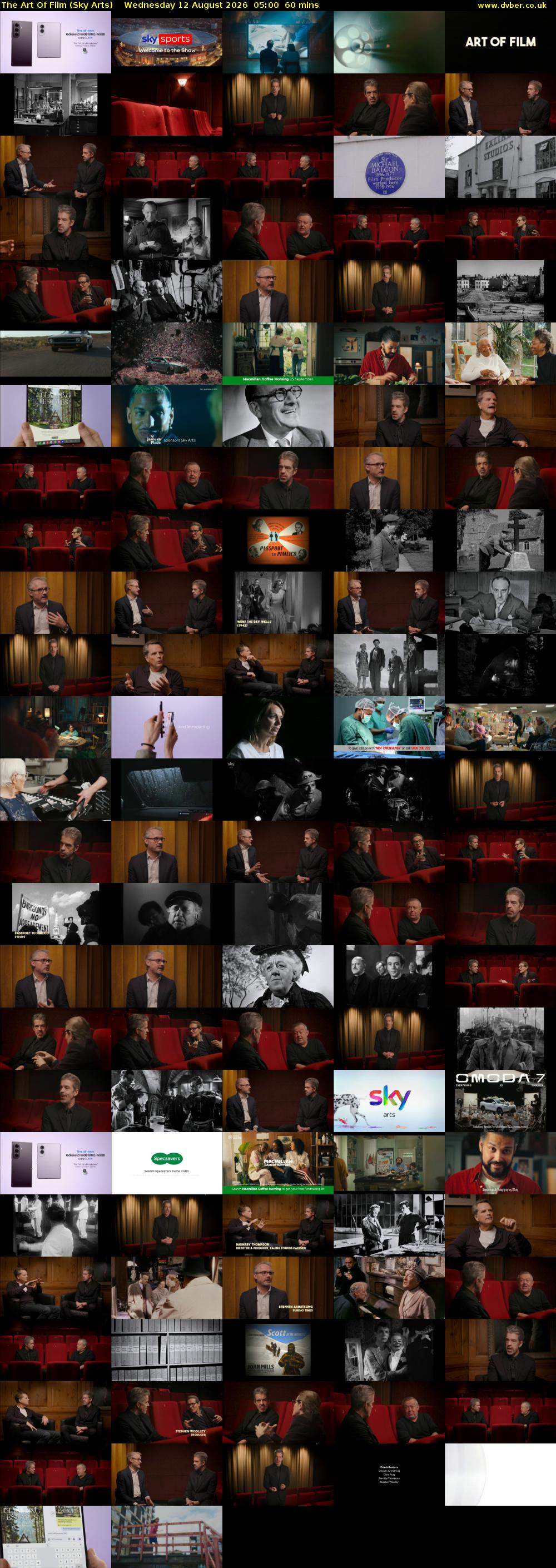 The Art Of Film (Sky Arts) Wednesday 12 August 2026 05:00 - 06:00