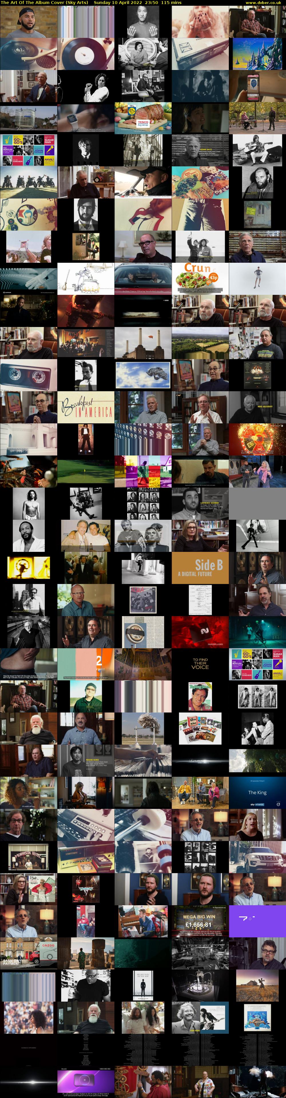 The Art Of The Album Cover (Sky Arts) Sunday 10 April 2022 23:50 - 01:45