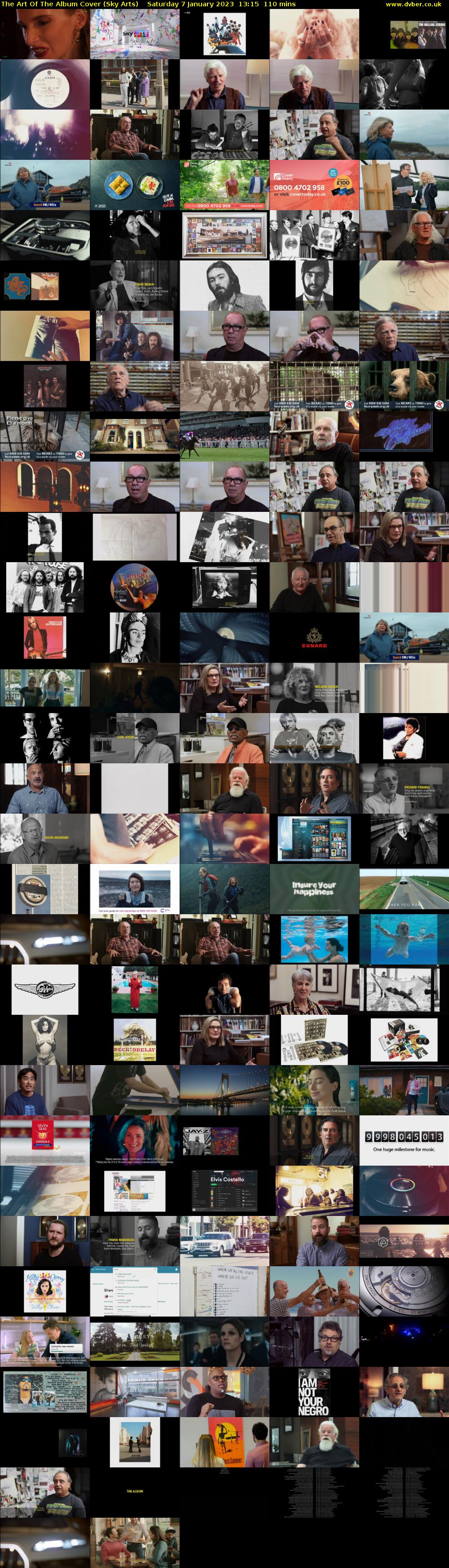 The Art Of The Album Cover (Sky Arts) Saturday 7 January 2023 13:15 - 15:05