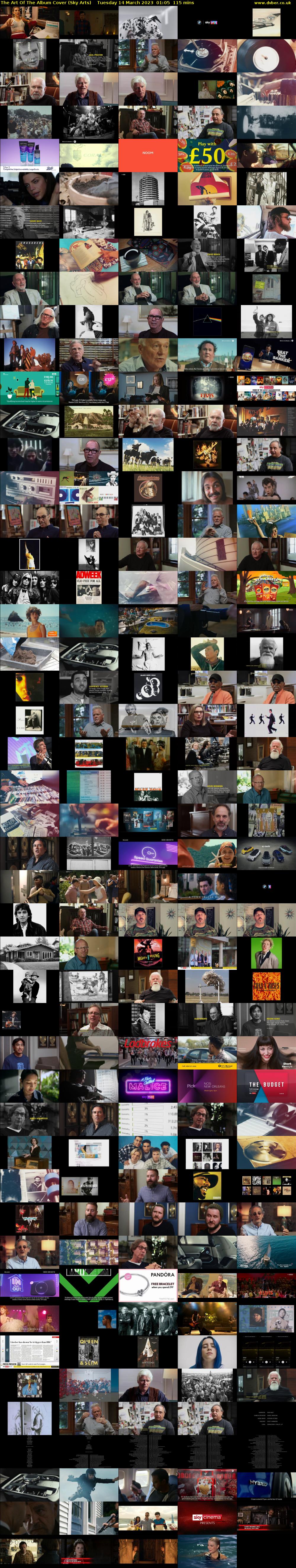 The Art Of The Album Cover (Sky Arts) Tuesday 14 March 2023 01:05 - 03:00