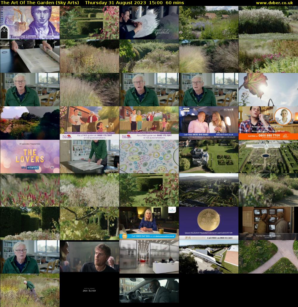 The Art Of The Garden (Sky Arts) Thursday 31 August 2023 15:00 - 16:00