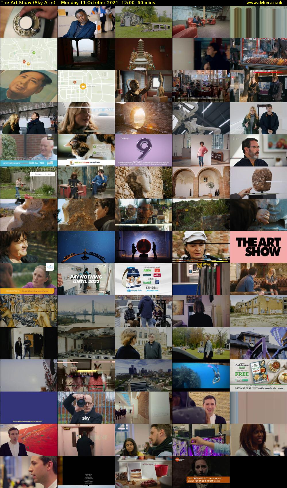 The Art Show (Sky Arts) Monday 11 October 2021 12:00 - 13:00
