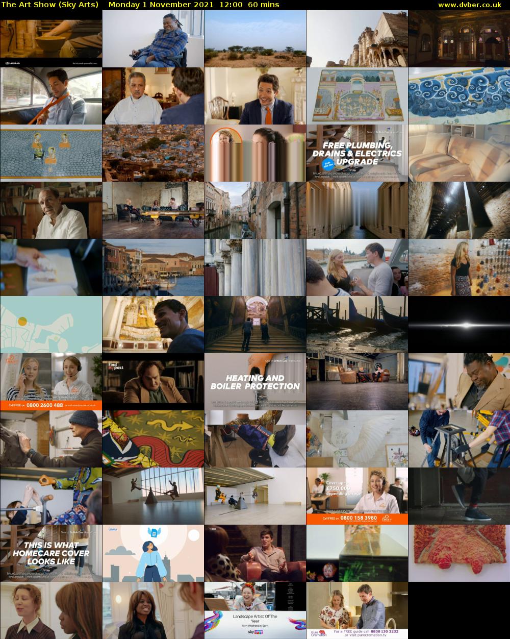 The Art Show (Sky Arts) Monday 1 November 2021 12:00 - 13:00