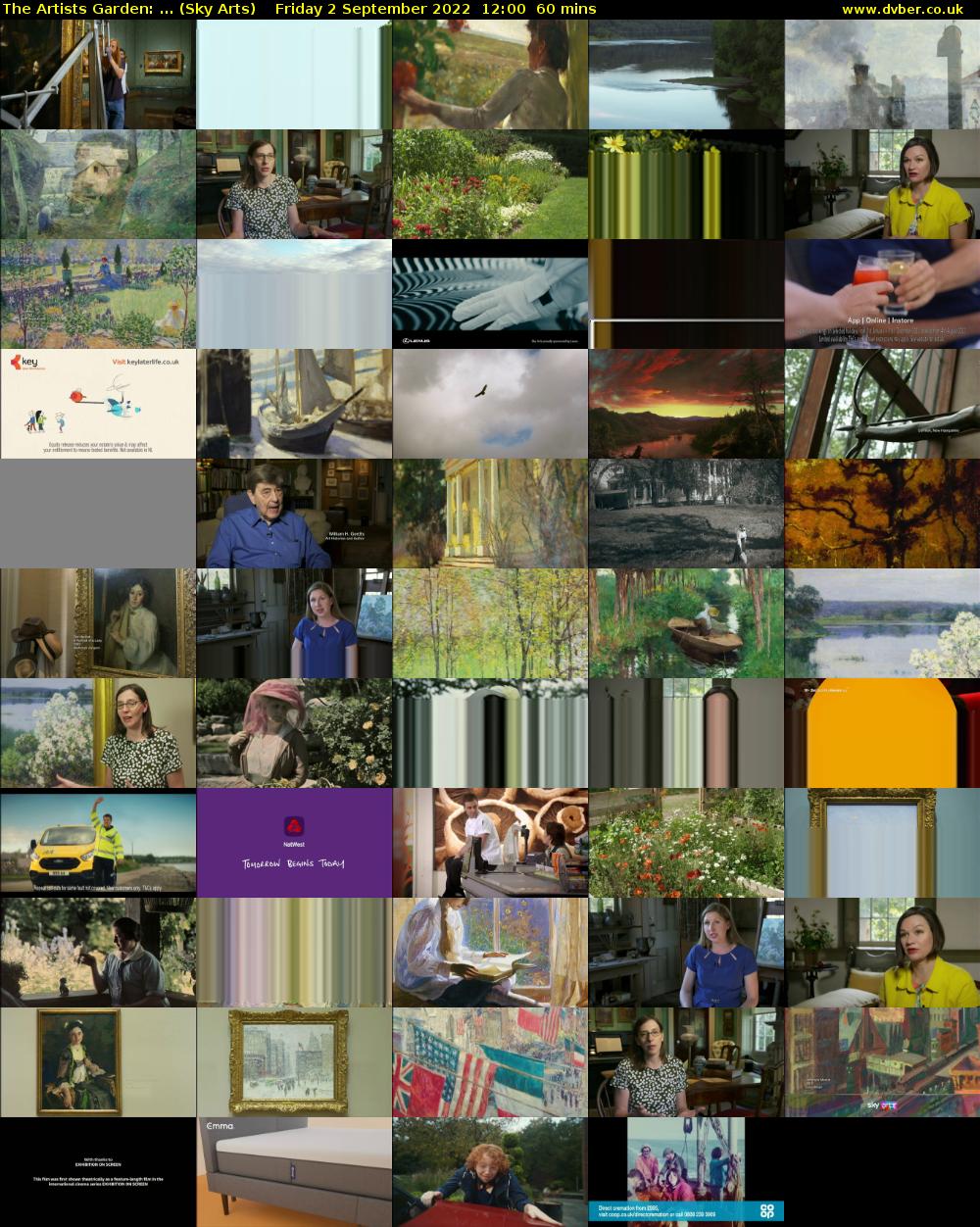 The Artists Garden: ... (Sky Arts) Friday 2 September 2022 12:00 - 13:00
