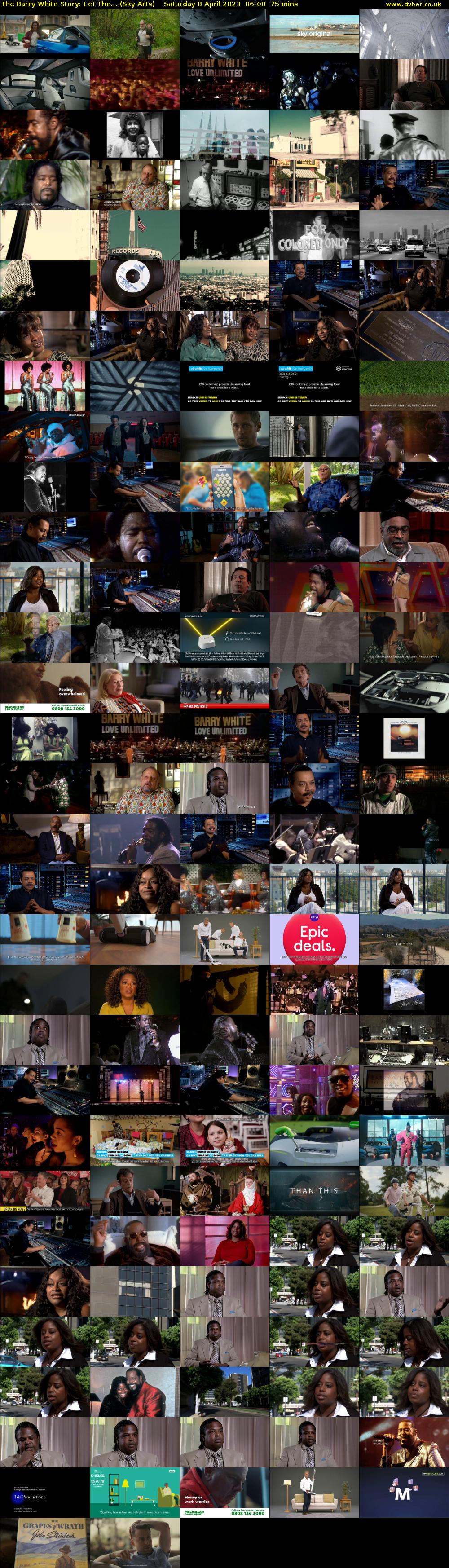 The Barry White Story: Let The... (Sky Arts) Saturday 8 April 2023 06:00 - 07:15