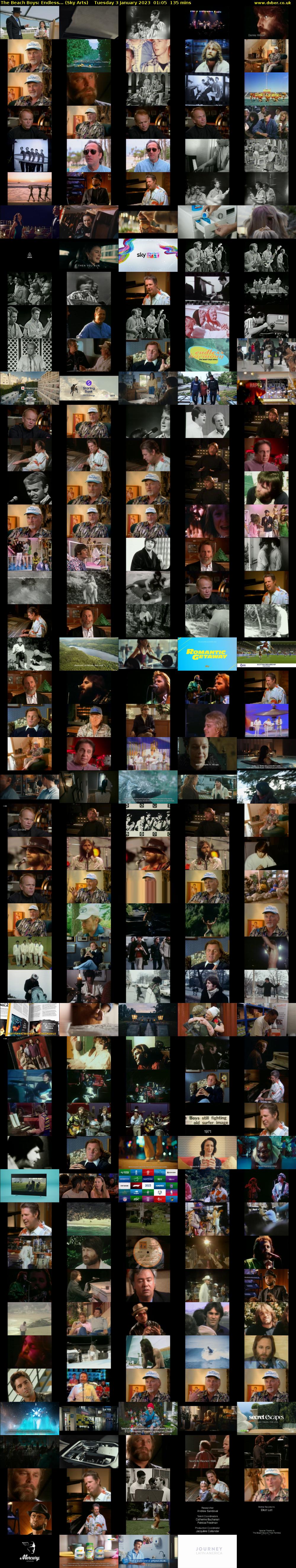 The Beach Boys: Endless... (Sky Arts) Tuesday 3 January 2023 01:05 - 03:20