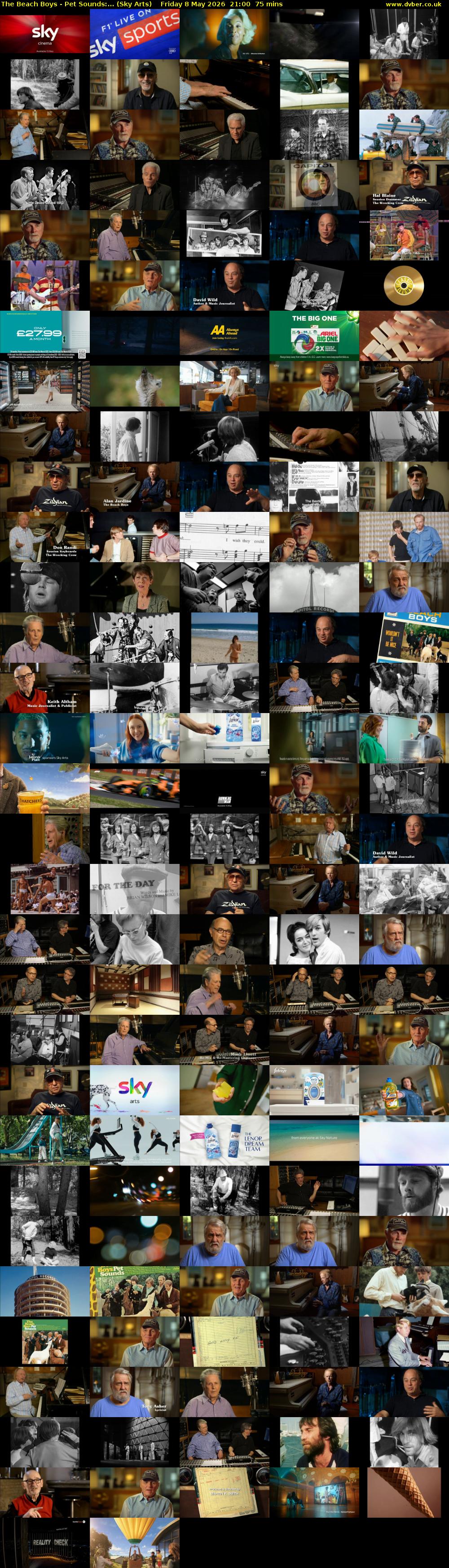 The Beach Boys - Pet Sounds:... (Sky Arts) Friday 8 May 2026 21:00 - 22:15