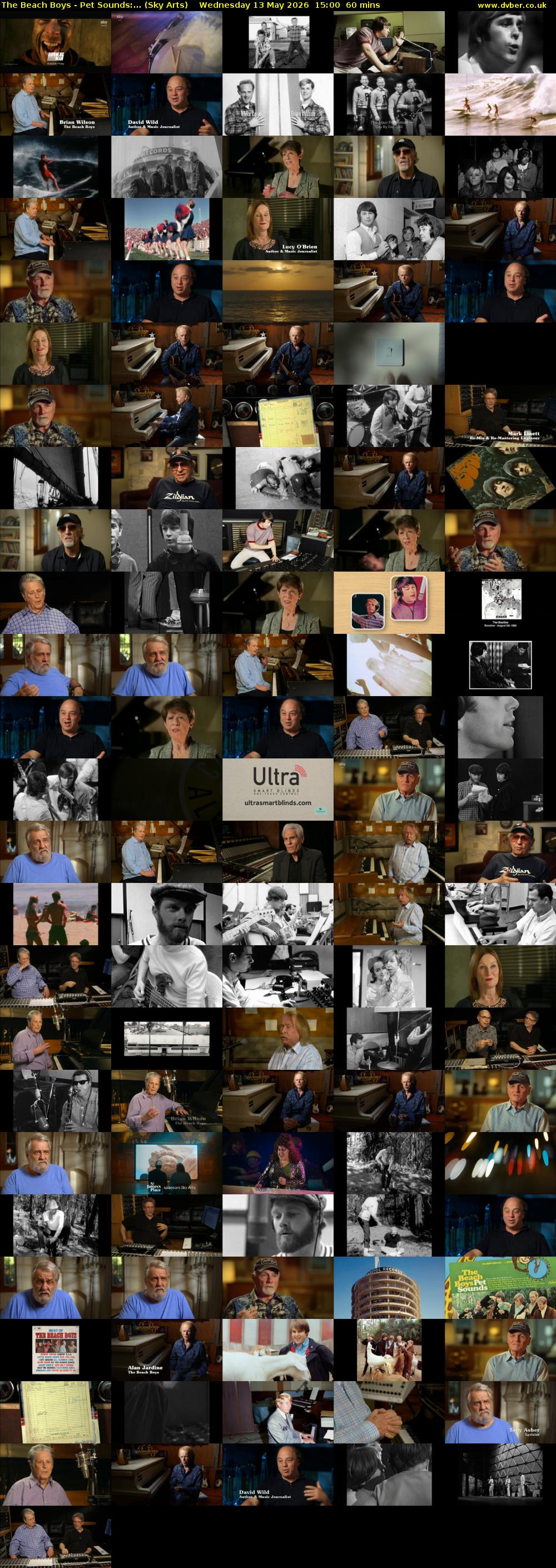 The Beach Boys - Pet Sounds:... (Sky Arts) Wednesday 13 May 2026 15:00 - 16:00
