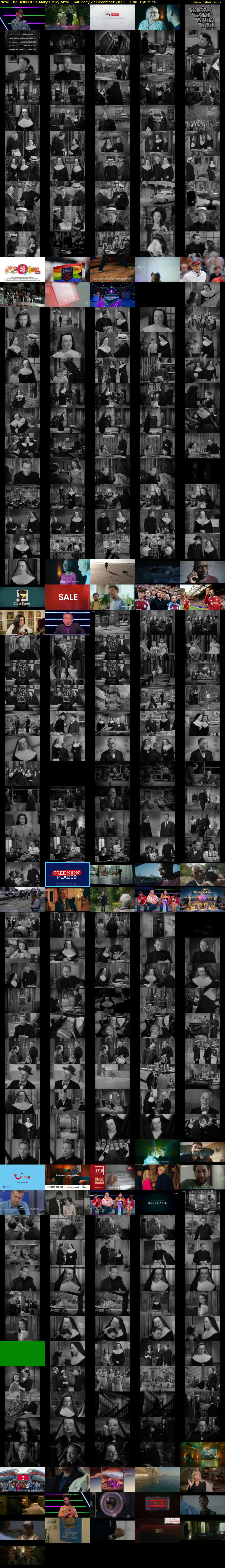 The Bells Of St. Mary's (Sky Arts) Saturday 27 December 2025 12:40 - 15:10