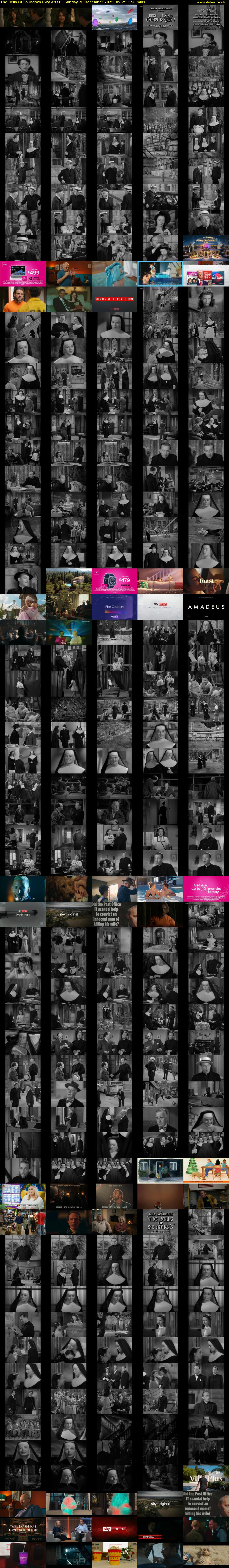 The Bells Of St. Mary's (Sky Arts) Sunday 28 December 2025 09:25 - 11:55