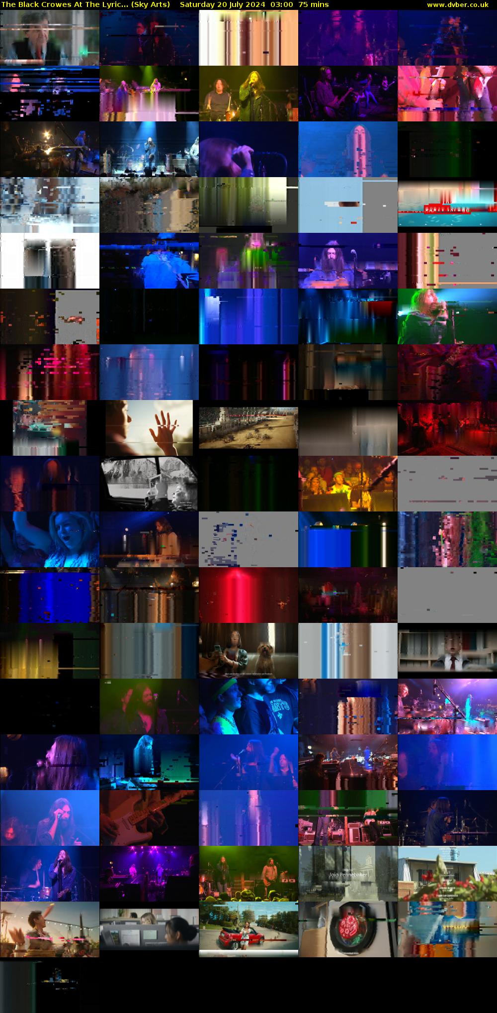 The Black Crowes At The Lyric... (Sky Arts) Saturday 20 July 2024 03:00 - 04:15