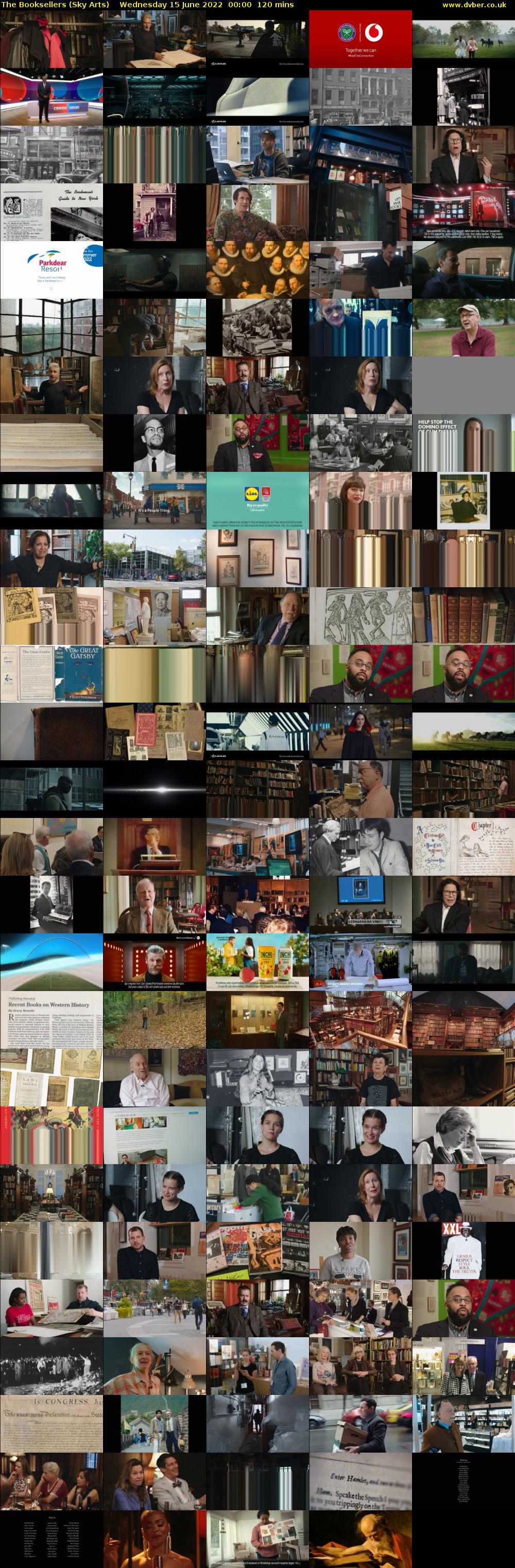 The Booksellers (Sky Arts) Wednesday 15 June 2022 00:00 - 02:00