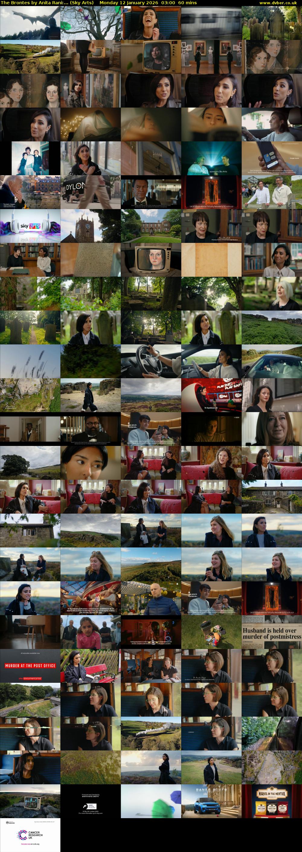 The Brontes by Anita Rani:... (Sky Arts) Monday 12 January 2026 03:00 - 04:00