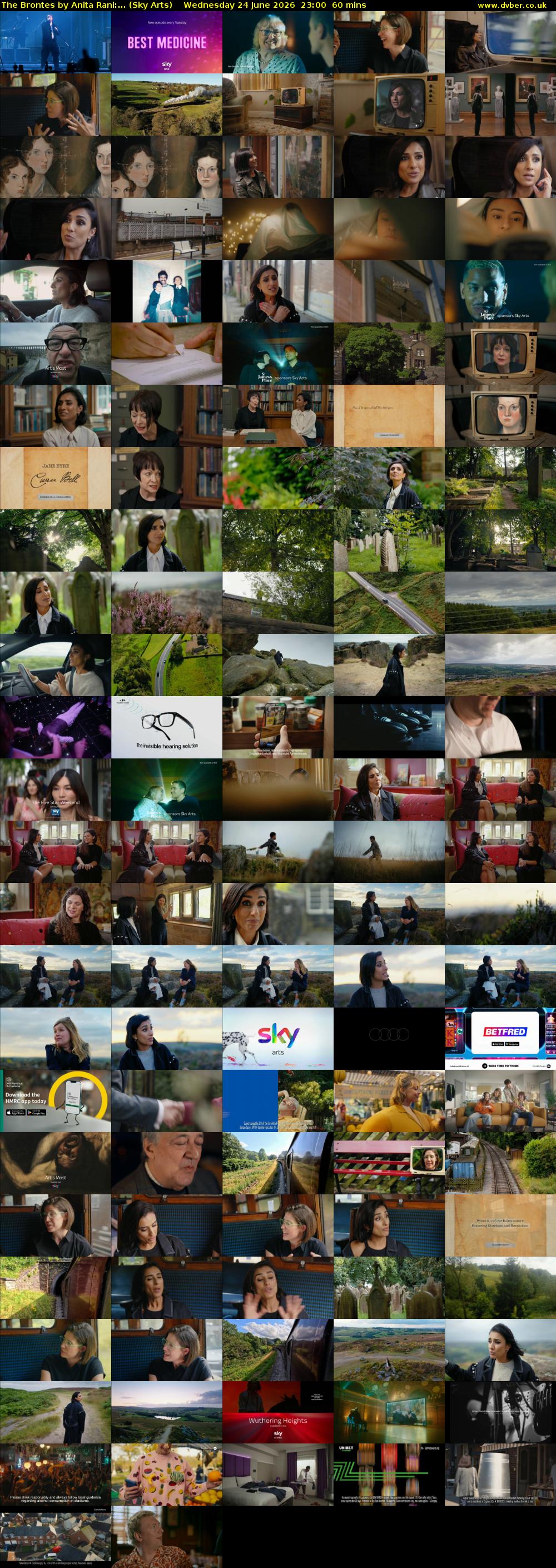 The Brontes by Anita Rani:... (Sky Arts) Wednesday 24 June 2026 23:00 - 00:00