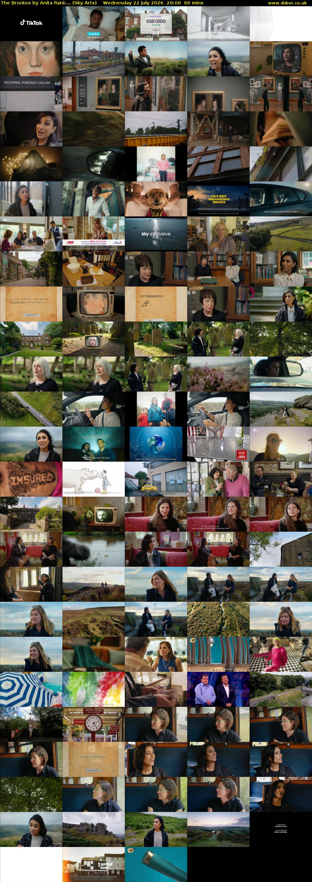 The Brontes by Anita Rani:... (Sky Arts) Wednesday 22 July 2026 20:00 - 21:00