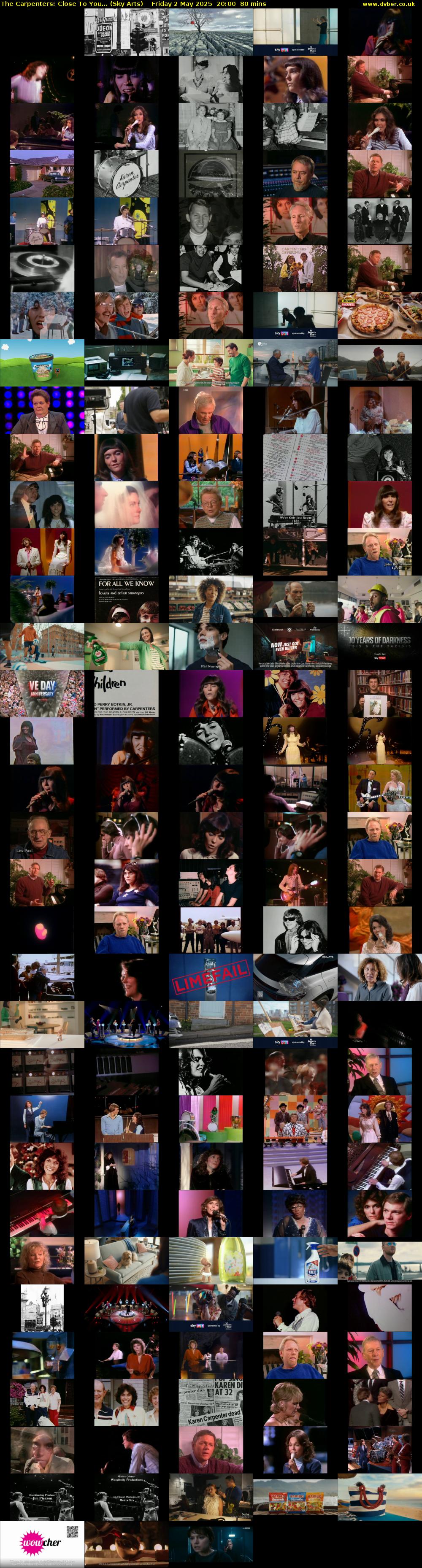 The Carpenters: Close To You... (Sky Arts) Friday 2 May 2025 20:00 - 21:20