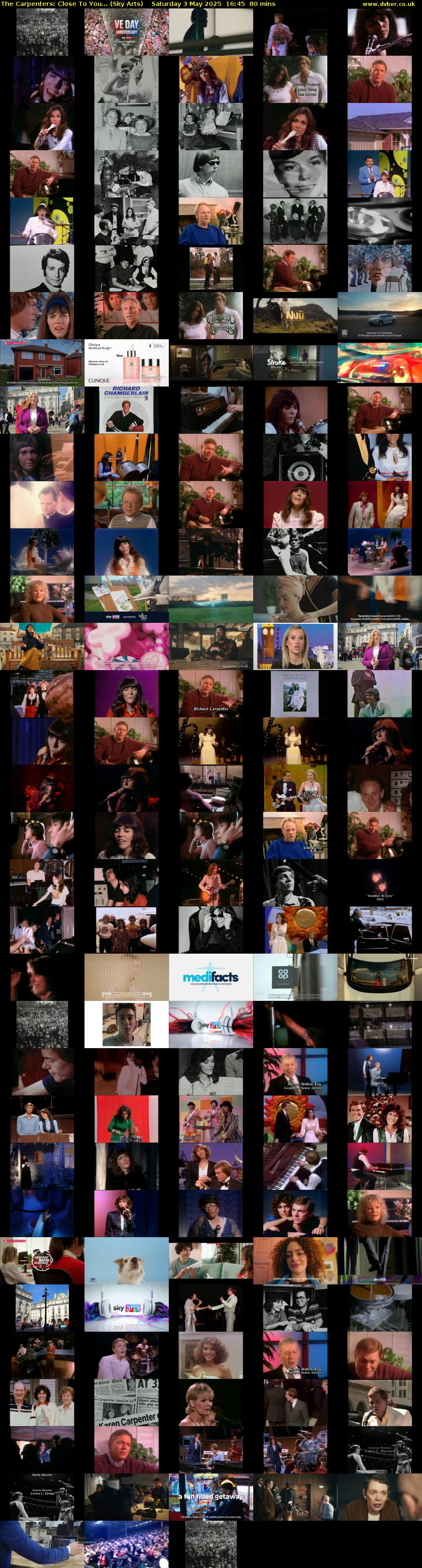 The Carpenters: Close To You... (Sky Arts) Saturday 3 May 2025 16:45 - 18:05