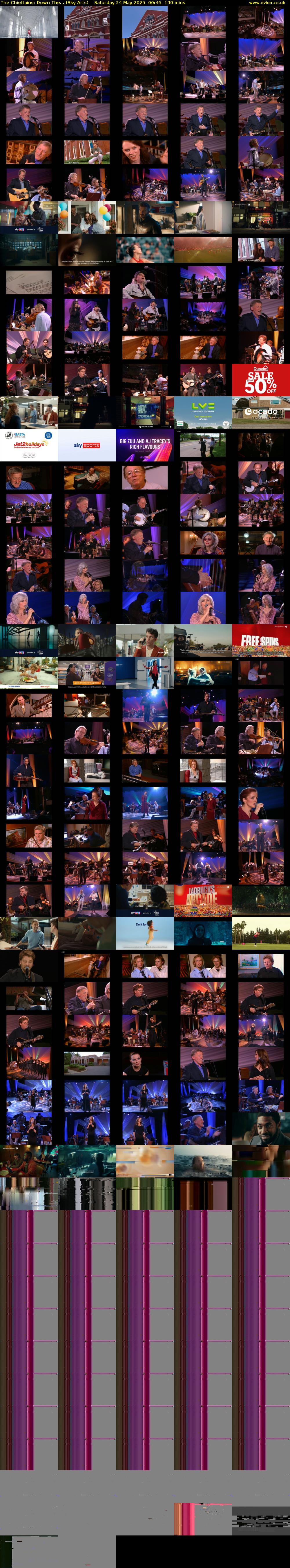 The Chieftains: Down The... (Sky Arts) Saturday 24 May 2025 00:45 - 03:05
