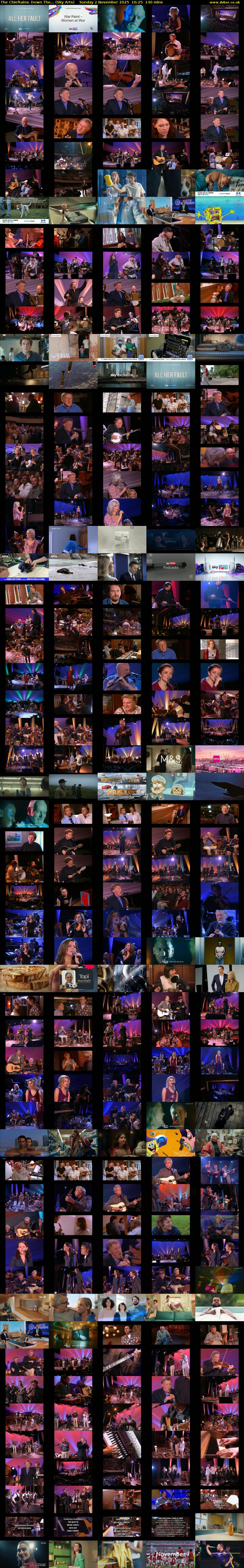 The Chieftains: Down The... (Sky Arts) Sunday 2 November 2025 16:25 - 18:45