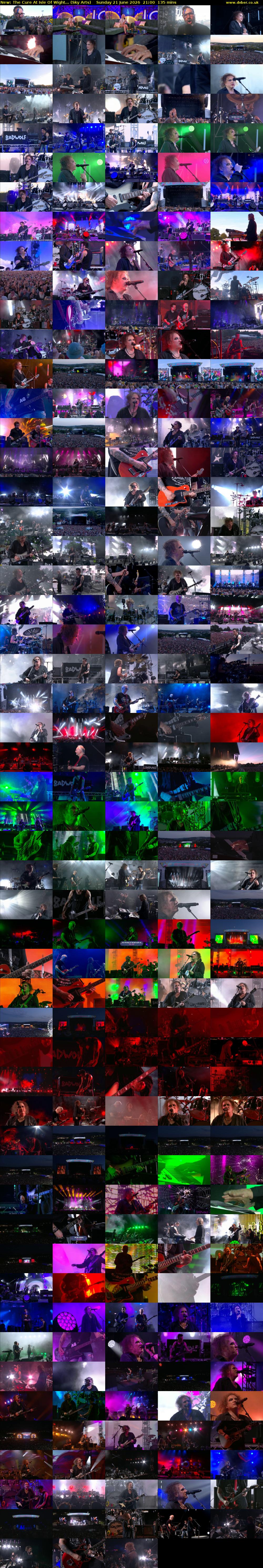 The Cure At Isle Of Wight... (Sky Arts) Sunday 21 June 2026 21:00 - 23:15