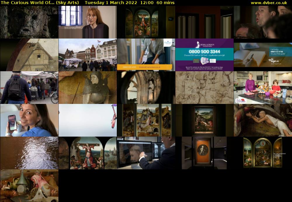 The Curious World Of... (Sky Arts) Tuesday 1 March 2022 12:00 - 13:00