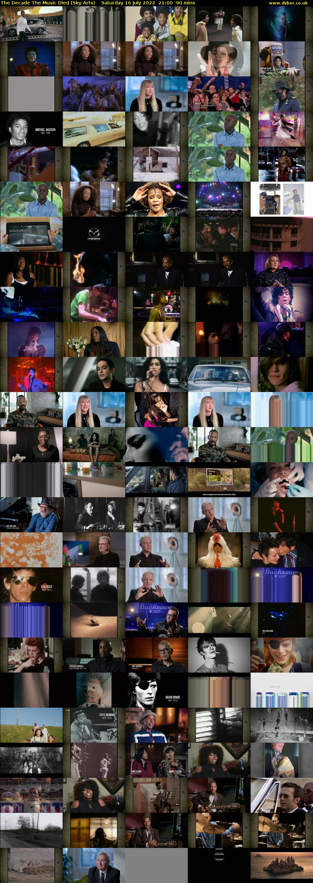 The Decade The Music Died (Sky Arts) Saturday 16 July 2022 21:00 - 22:30