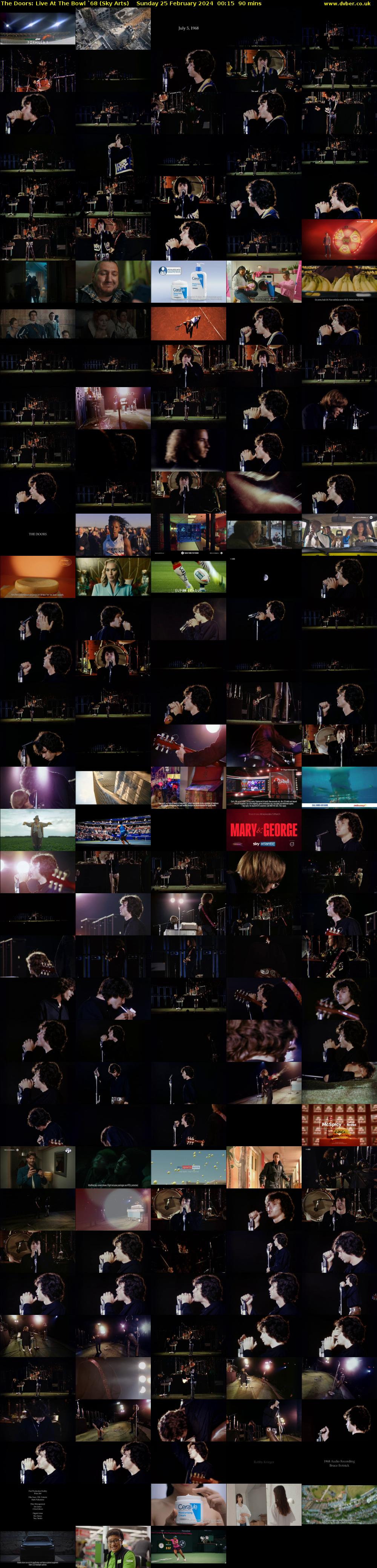 The Doors: Live At The Bowl `68 (Sky Arts) Sunday 25 February 2024 00:15 - 01:45