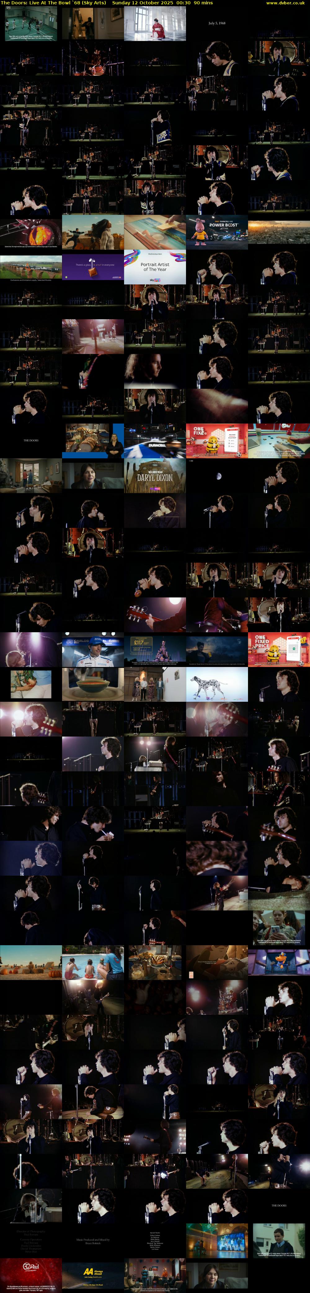 The Doors: Live At The Bowl `68 (Sky Arts) Sunday 12 October 2025 00:30 - 02:00