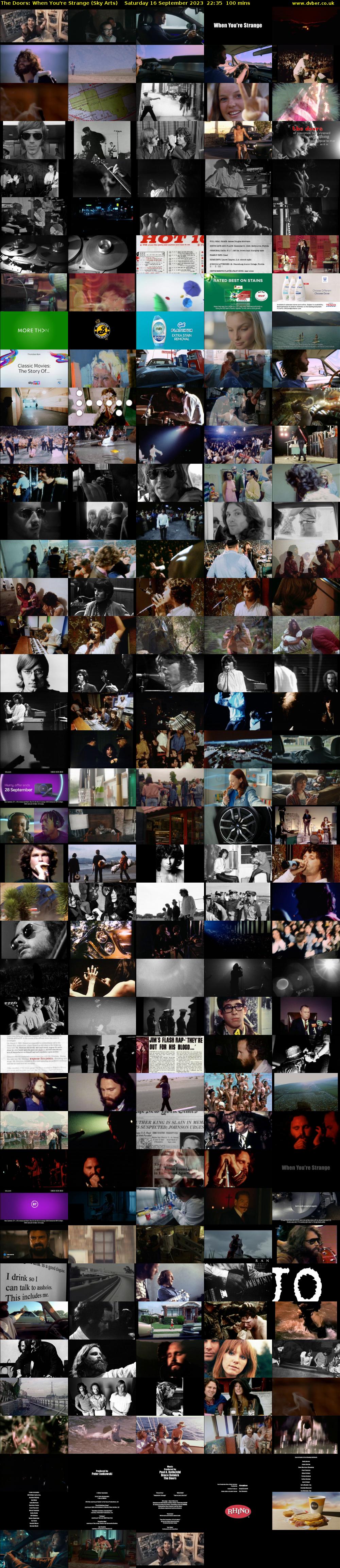 The Doors: When You're Strange (Sky Arts) Saturday 16 September 2023 22:35 - 00:15