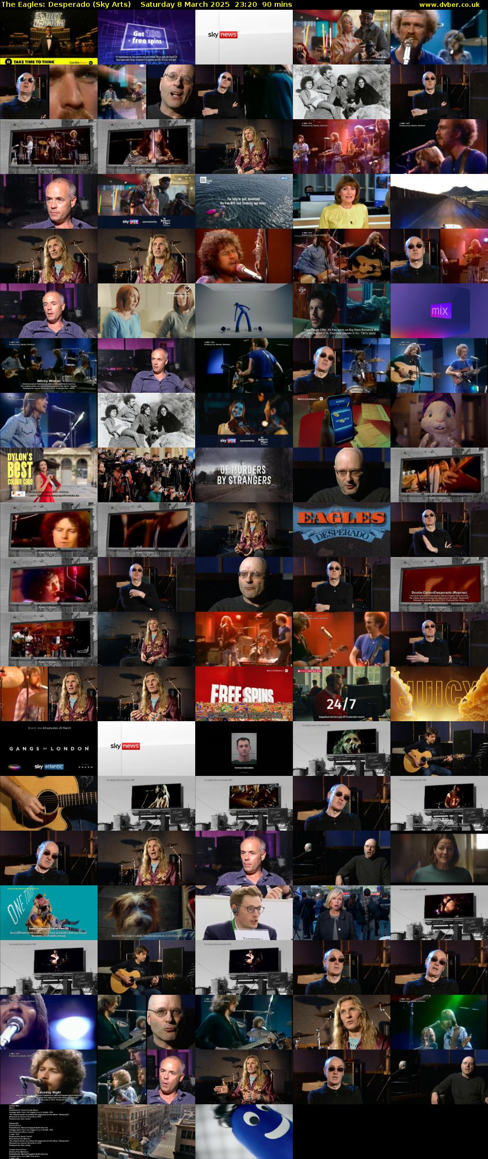 The Eagles: Desperado (Sky Arts) Saturday 8 March 2025 23:20 - 00:50