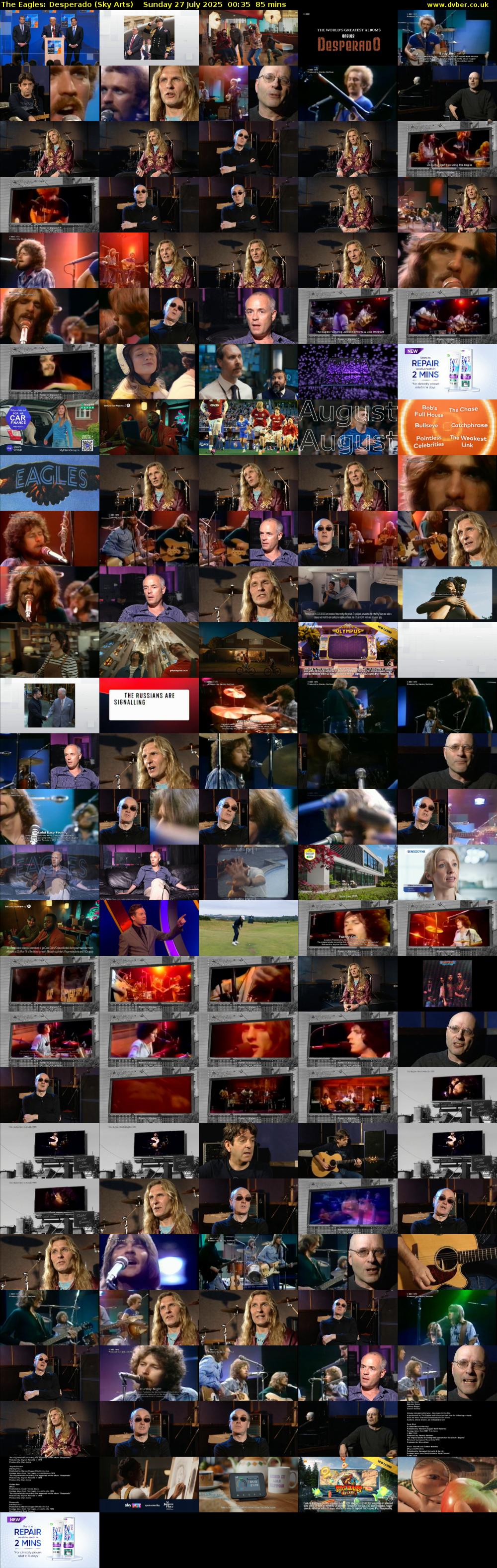 The Eagles: Desperado (Sky Arts) Sunday 27 July 2025 00:35 - 02:00