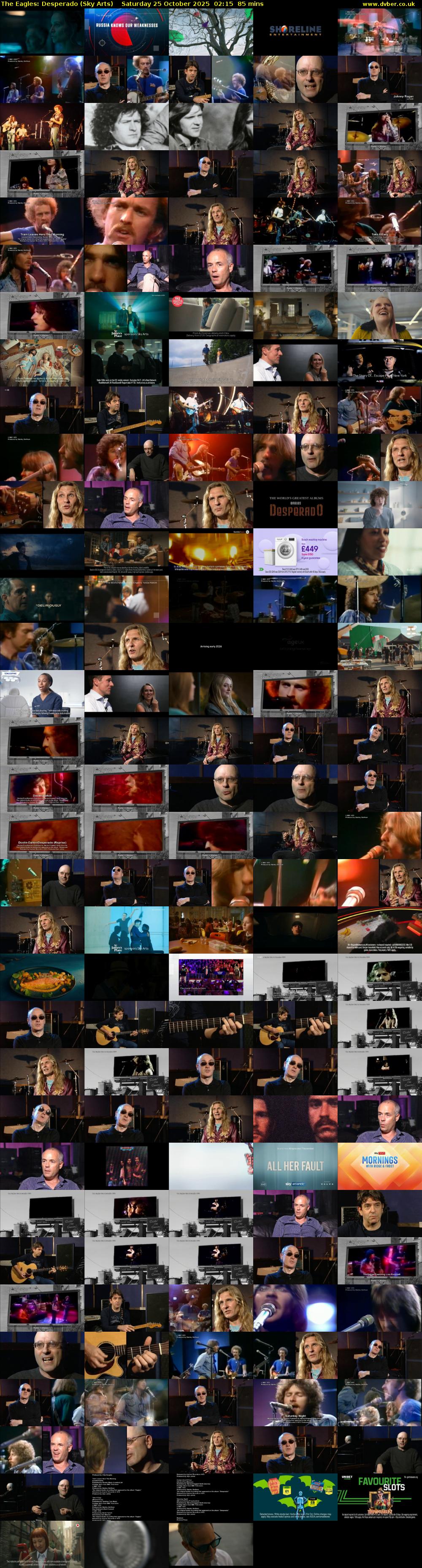 The Eagles: Desperado (Sky Arts) Saturday 25 October 2025 02:15 - 03:40