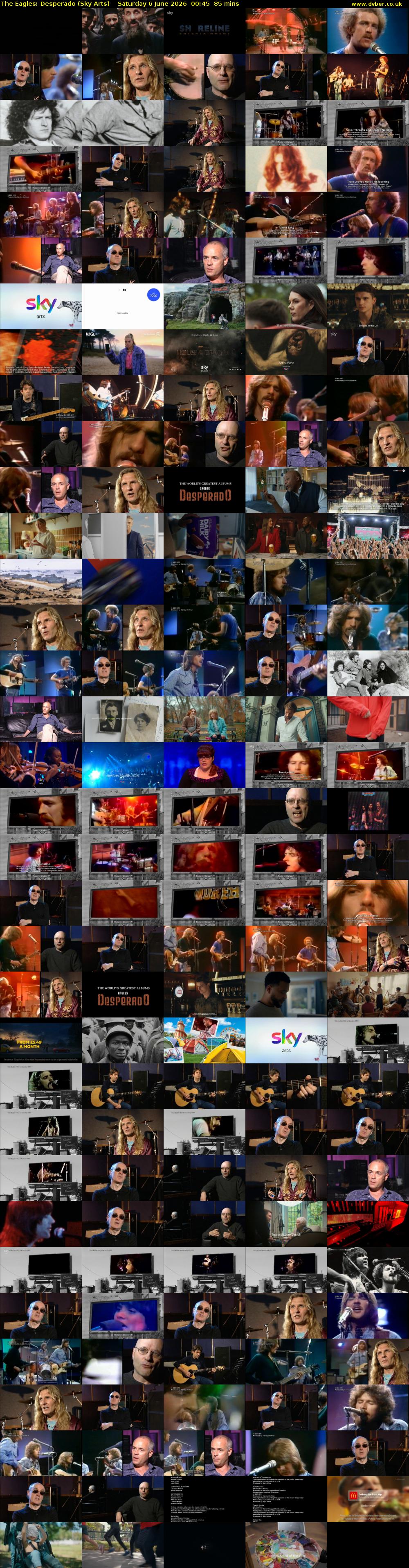 The Eagles: Desperado (Sky Arts) Saturday 6 June 2026 00:45 - 02:10