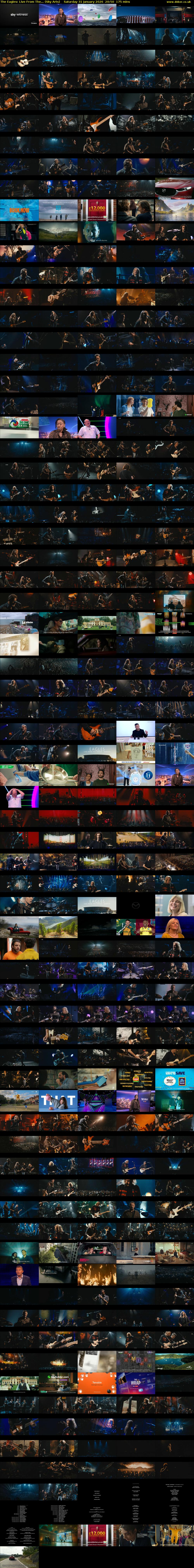 The Eagles: Live From The... (Sky Arts) Saturday 31 January 2026 20:50 - 23:45
