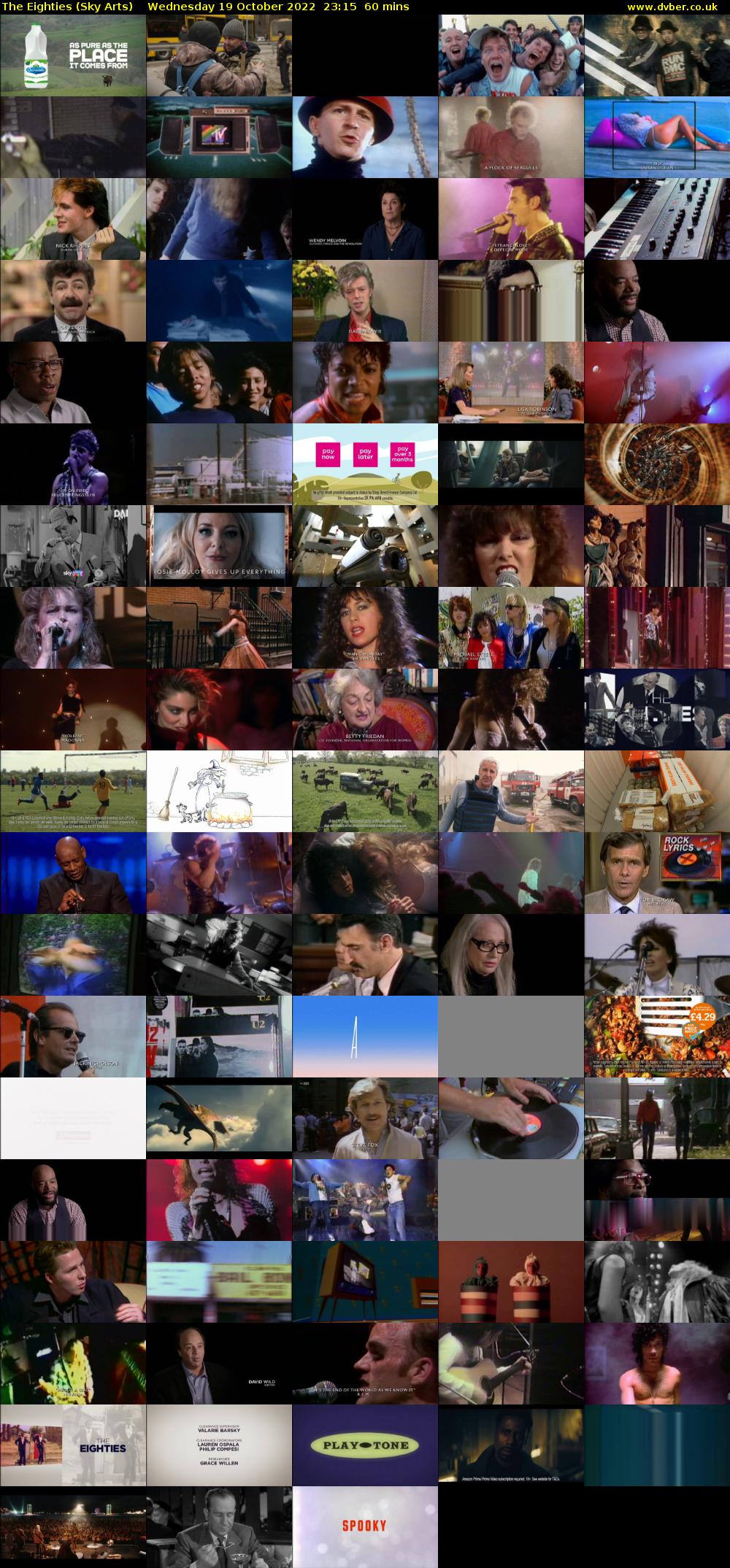 The Eighties (Sky Arts) Wednesday 19 October 2022 23:15 - 00:15