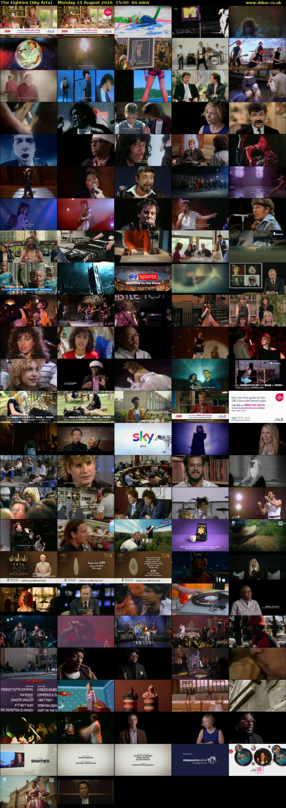 The Eighties (Sky Arts) Monday 10 August 2026 15:00 - 16:00