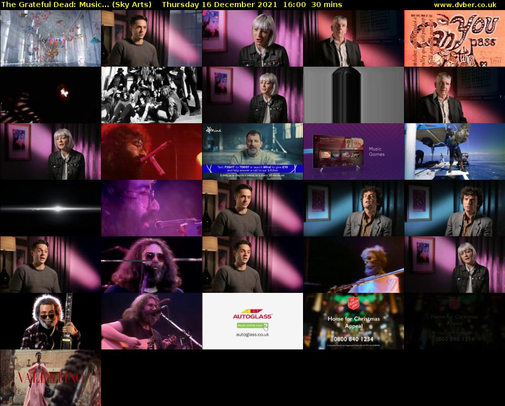 The Grateful Dead: Music... (Sky Arts) Thursday 16 December 2021 16:00 - 16:30