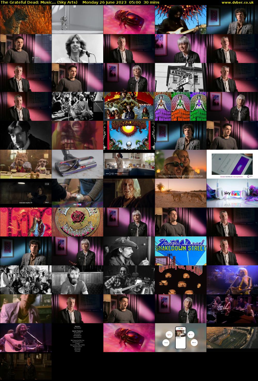 The Grateful Dead: Music... (Sky Arts) Monday 26 June 2023 05:00 - 05:30