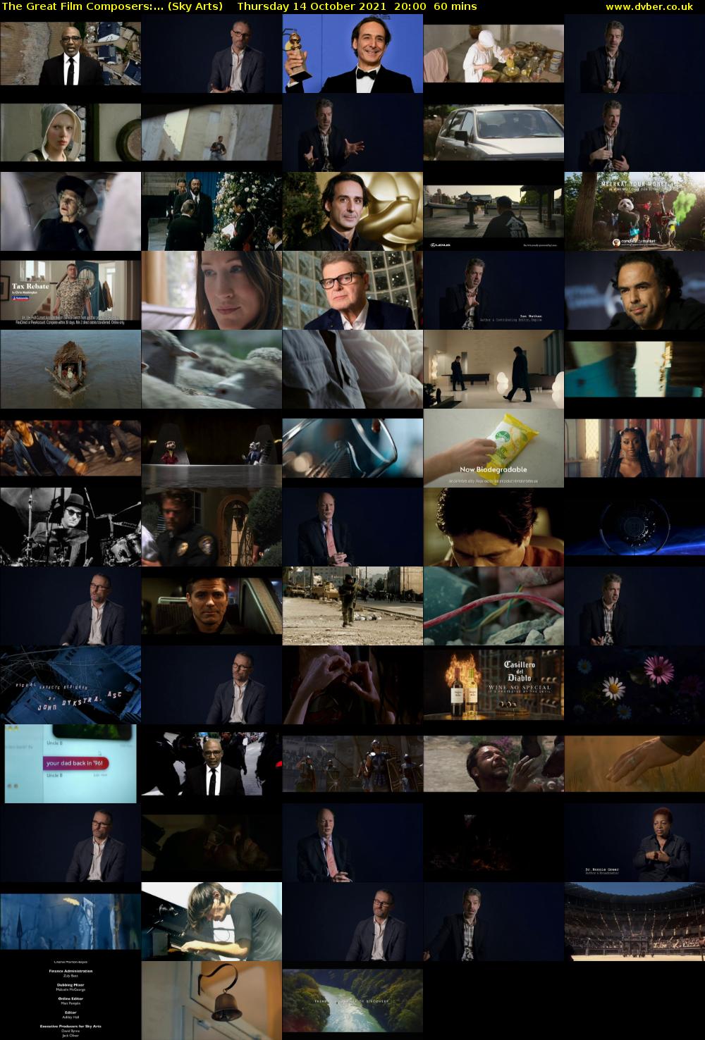 The Great Film Composers:... (Sky Arts) Thursday 14 October 2021 20:00 - 21:00